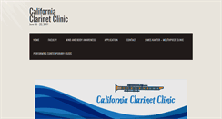 Desktop Screenshot of californiaclarinetclinic.com