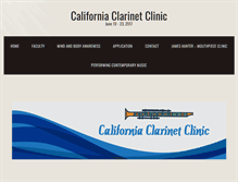 Tablet Screenshot of californiaclarinetclinic.com